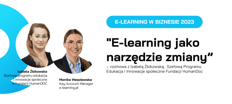 E-LEARNING W BIZNESIE 2023: e-learning jako narzędzie zmiany (Fundacja HumanDoc)
